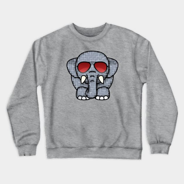 Cool Elephant Crewneck Sweatshirt by whatwemade